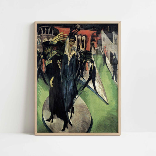 Potsdamer Platz (1914) by Ernst Ludwig Kirchner – Art Print - Art print in oak frame