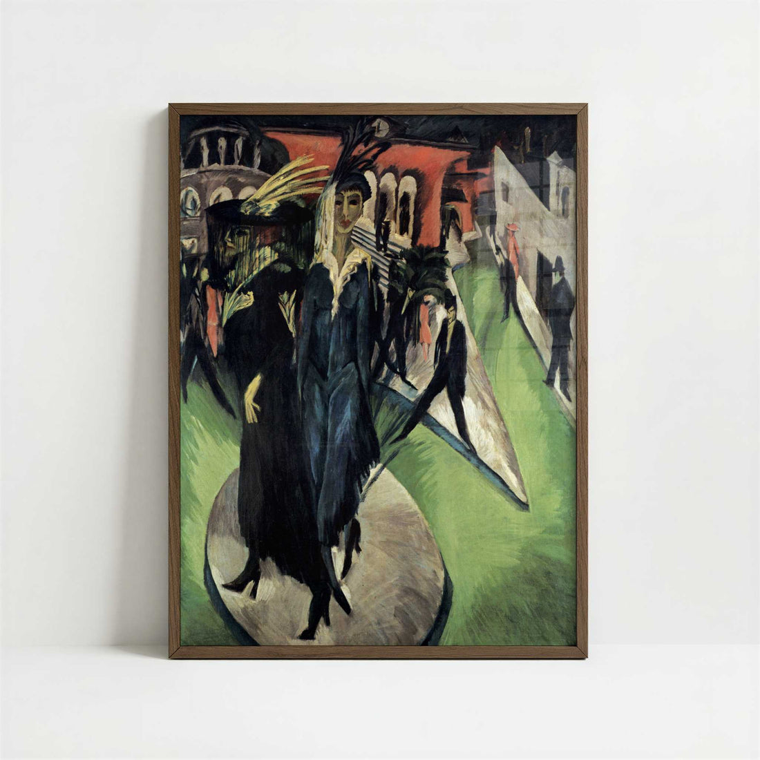 Potsdamer Platz (1914) by Ernst Ludwig Kirchner – Art Print - Art print in dark wood frame