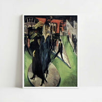 Potsdamer Platz (1914) by Ernst Ludwig Kirchner – Art Print - Art print in white frame