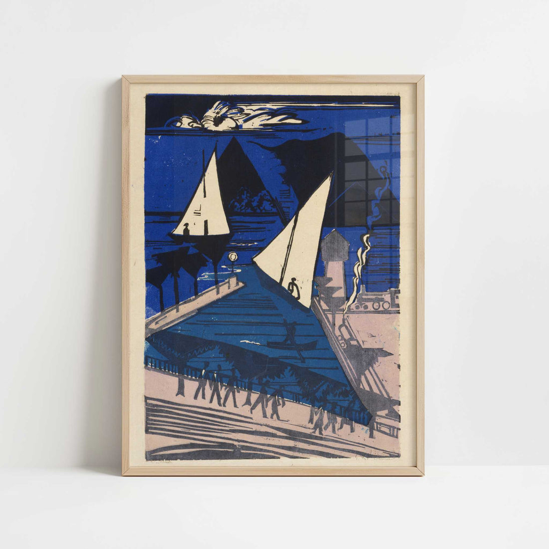 Rapperswil (1933) by Ernst Ludwig Kirchner – Art Print - Art print in oak frame