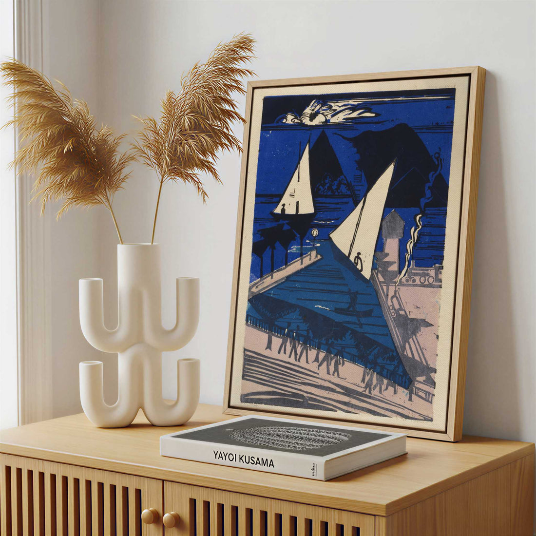 Framed Canvas - Framed canvas in a stylish interior setting