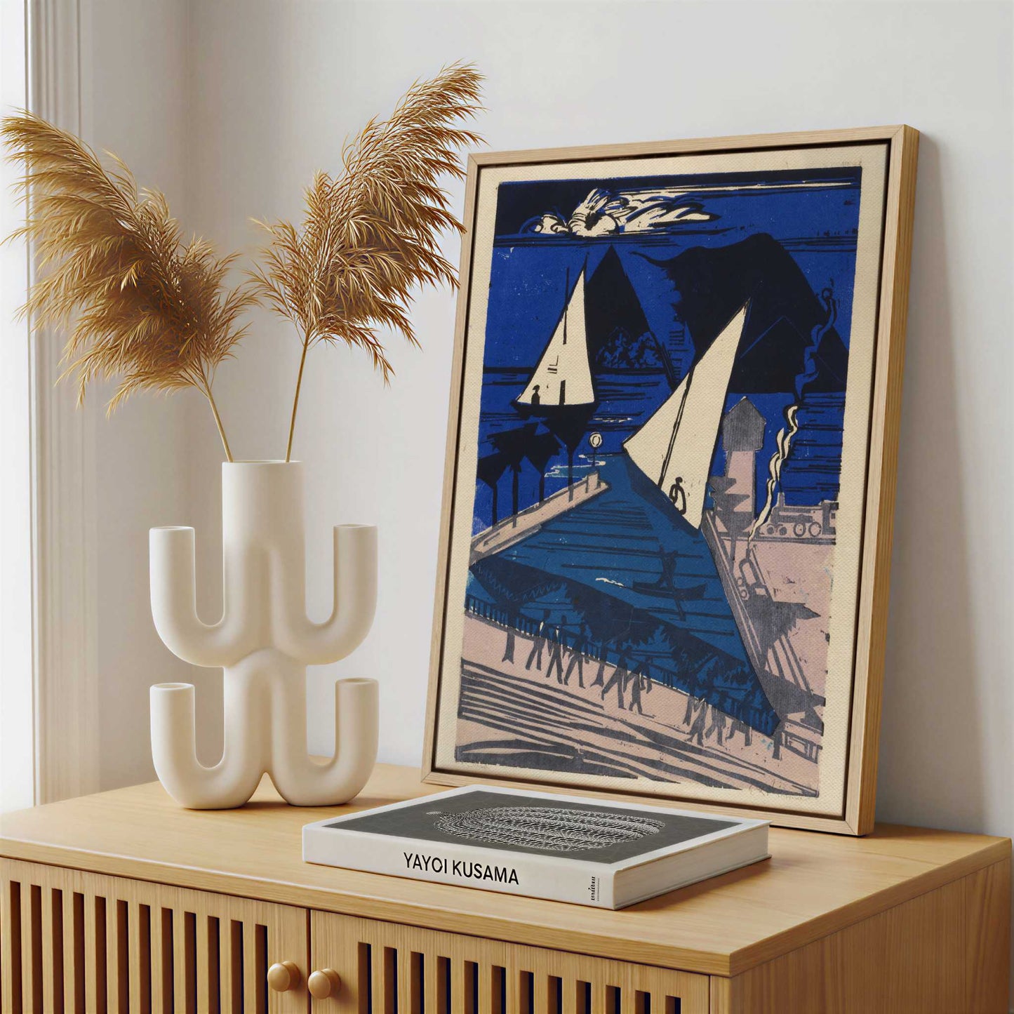 Framed Canvas - Framed canvas in a stylish interior setting