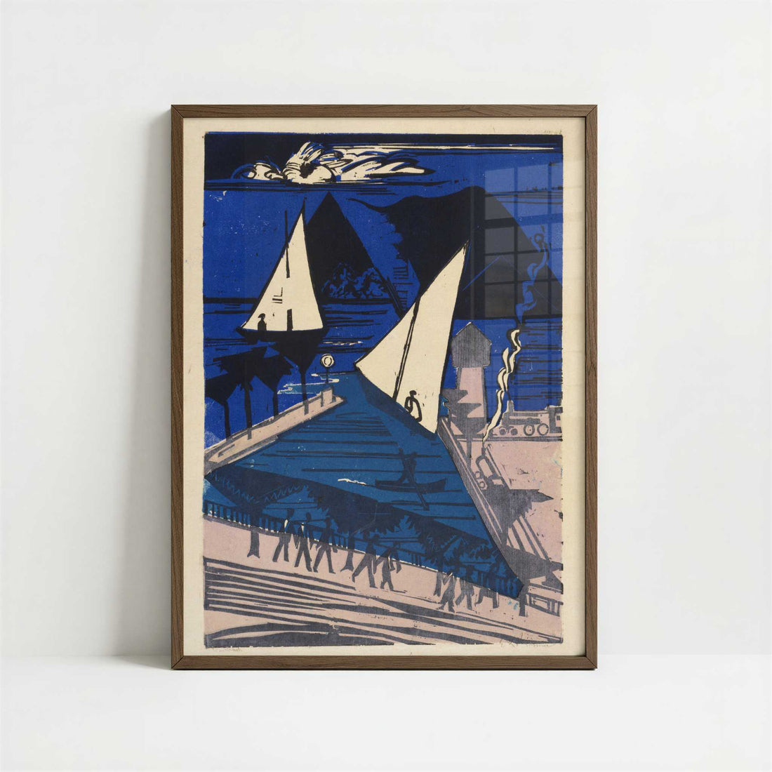 Rapperswil (1933) by Ernst Ludwig Kirchner – Art Print - Art print in dark wood frame
