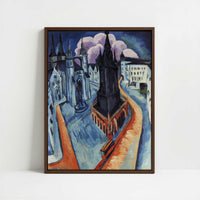 Framed Canvas - Framed canvas in dark wood color frame
