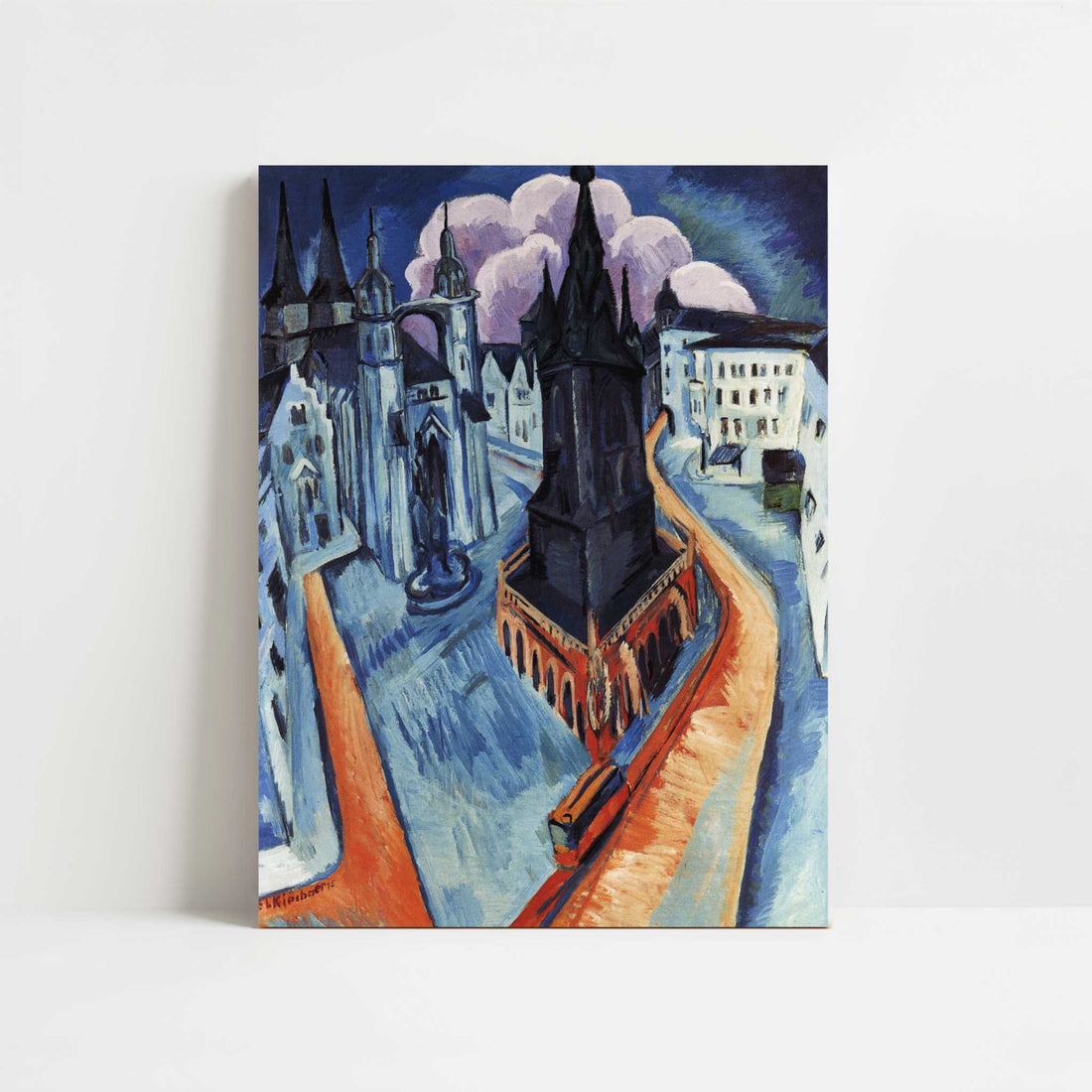 Red Tower in Halle (1915) by Ernst Ludwig Kirchner – Art Print - Unframed art print