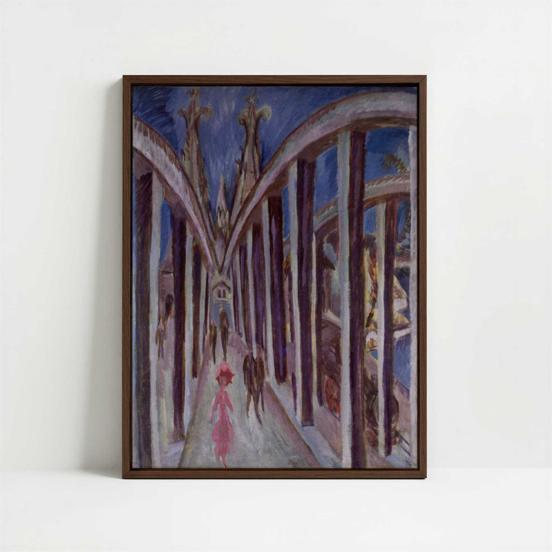 Framed Canvas - Framed canvas in dark wood color frame