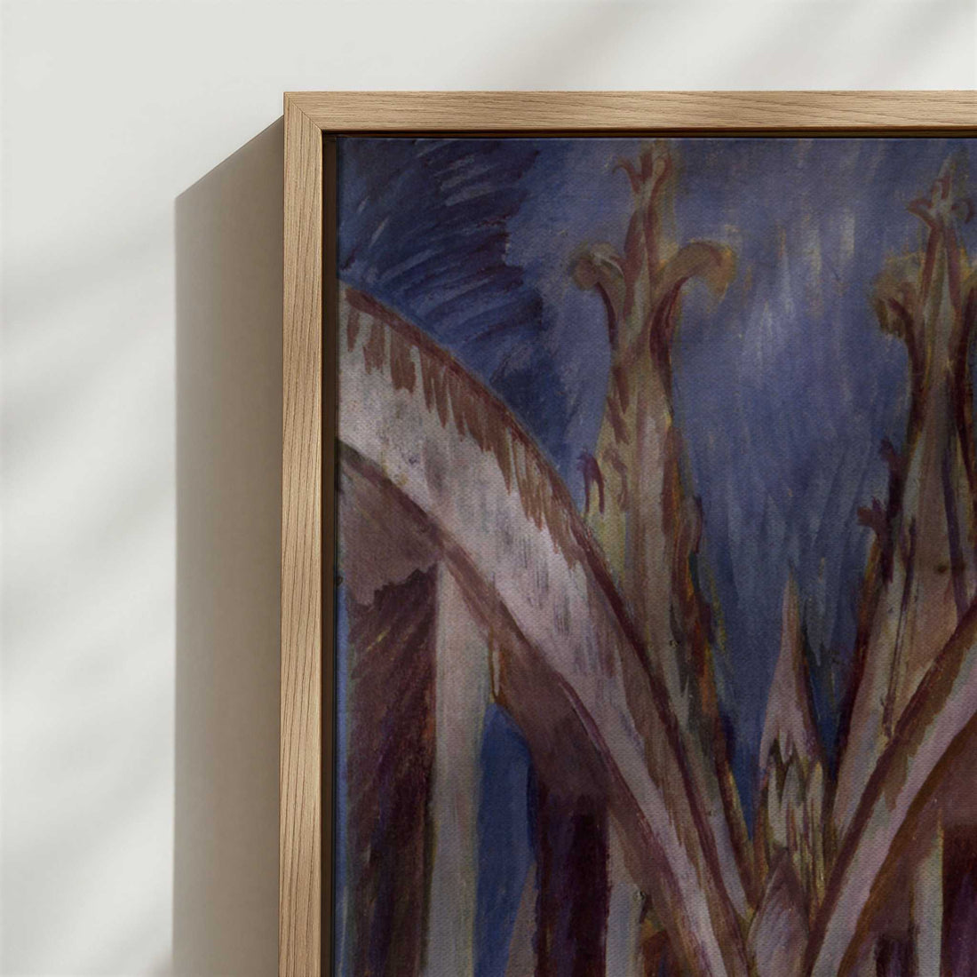 Framed Canvas - Close-up detail and texture of the framed canvas
