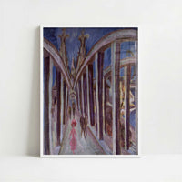 Rhine River Bridge at Cologne (1914) by Ernst Ludwig Kirchner – Art Print - Art print in white frame
