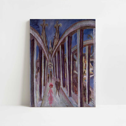Rhine River Bridge at Cologne (1914) by Ernst Ludwig Kirchner – Art Print - Unframed art print