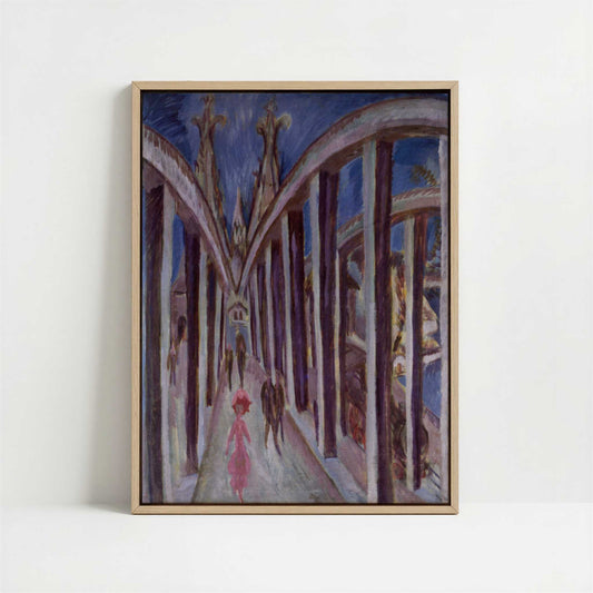 Framed Canvas - Framed canvas in oak color frame