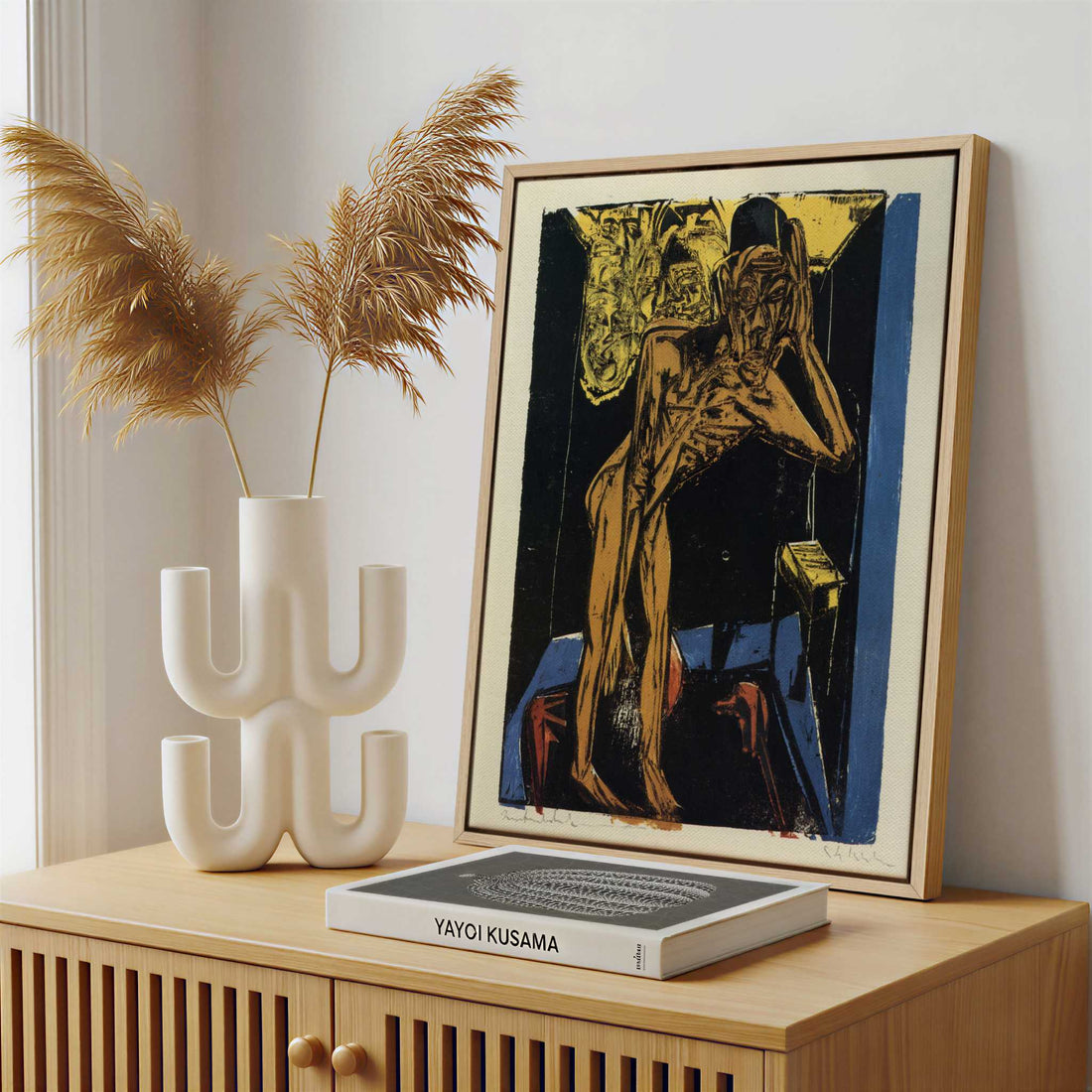 Framed Canvas - Framed canvas in a stylish interior setting