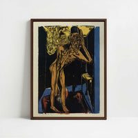 Framed Canvas - Framed canvas in dark wood color frame
