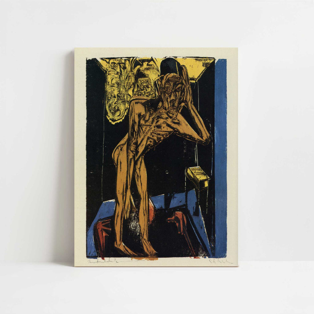 Schlemihl Alone in His Room (1915) by Ernst Ludwig Kirchner – Art Print - Unframed art print