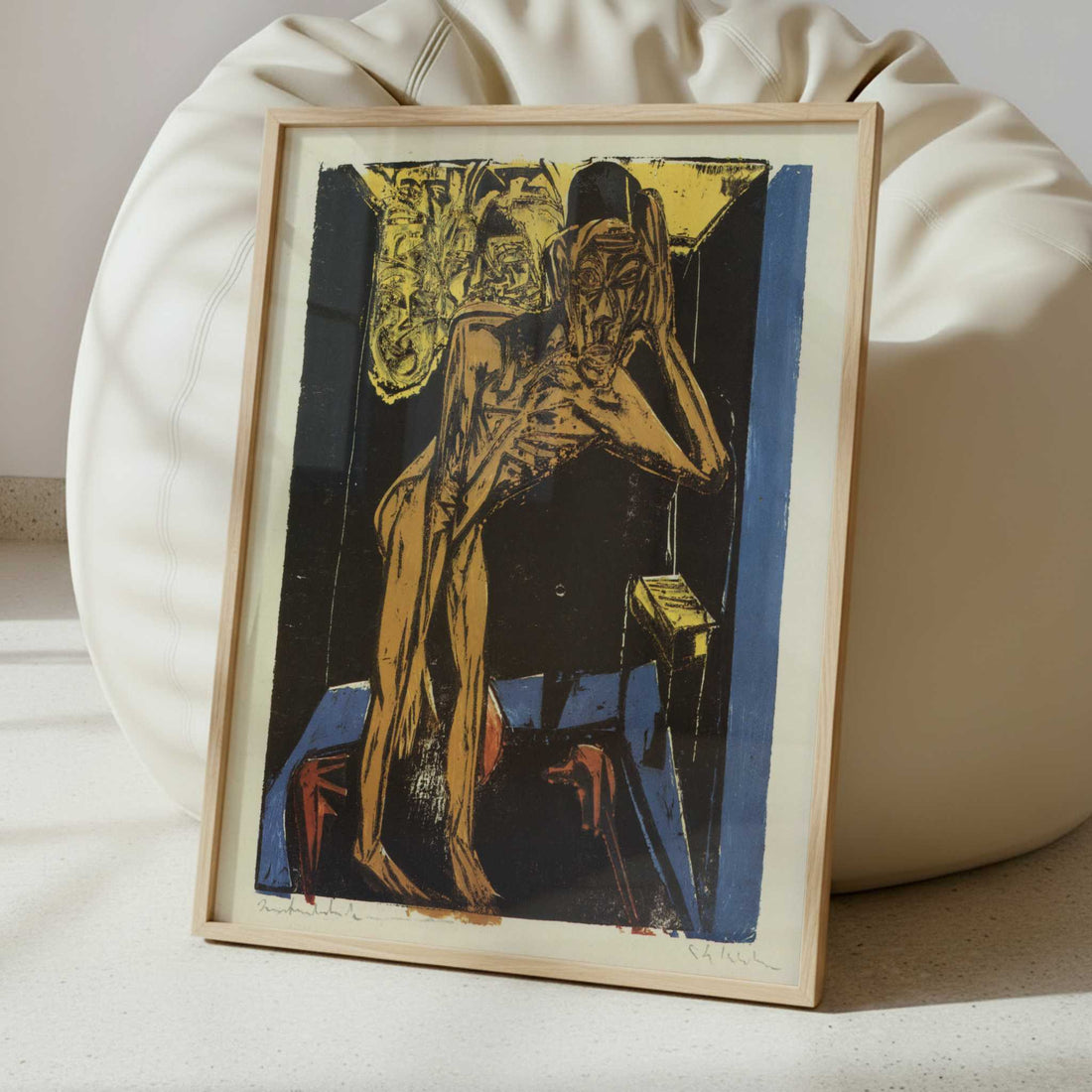 Schlemihl Alone in His Room (1915) by Ernst Ludwig Kirchner – Art Print - Interior inspiration