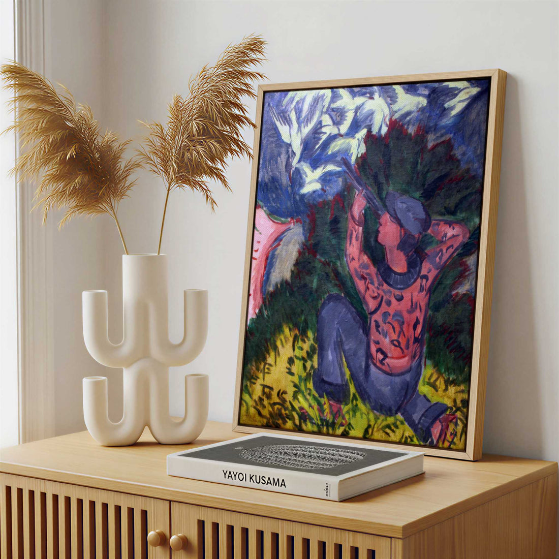 Framed Canvas - Framed canvas in a stylish interior setting