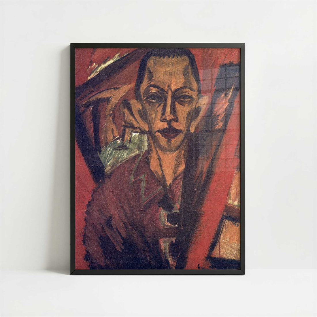 Self-portrait (1914) by Ernst Ludwig Kirchner – Art Print - Art print in black frame