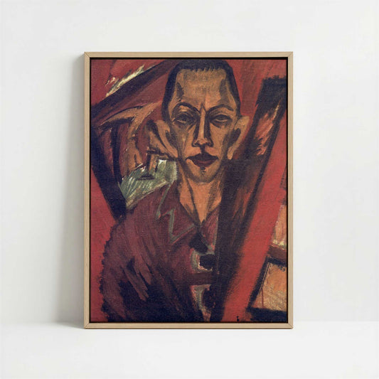 Framed Canvas - Framed canvas in oak color frame