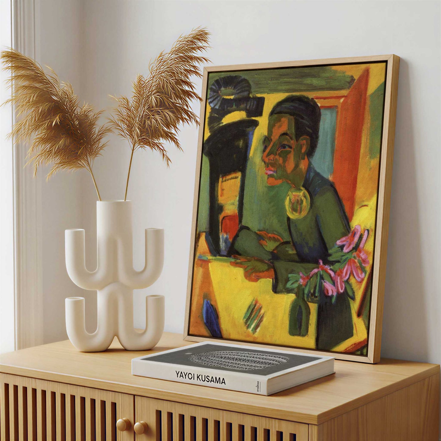 Framed Canvas - Framed canvas in a stylish interior setting