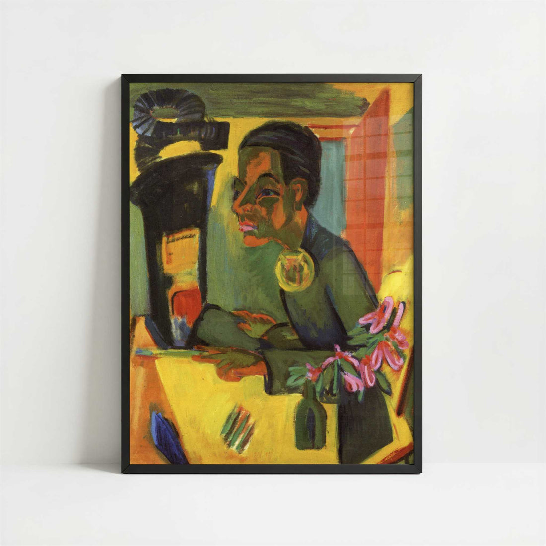 Self-portrait (1920) by Ernst Ludwig Kirchner – Art Print - Art print in black frame