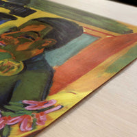 Self-portrait (1920) by Ernst Ludwig Kirchner – Art Print - Close-up detail of the art print