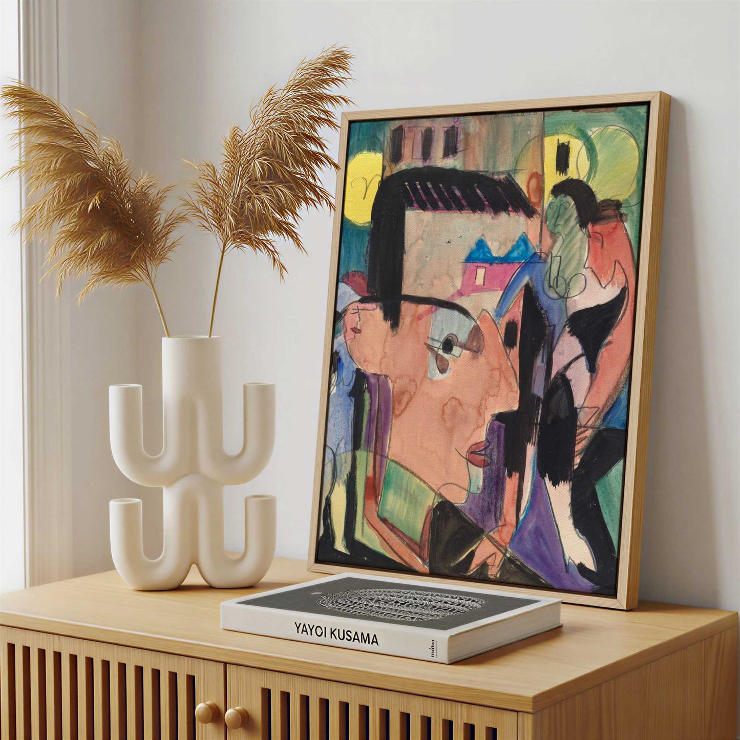 Framed Canvas - Framed canvas in a stylish interior setting