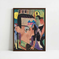 Framed Canvas - Framed canvas in dark wood color frame