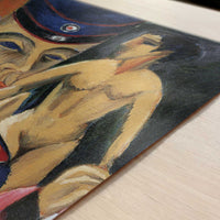 Self-portrait as a Soldier (1915) by Ernst Ludwig Kirchner – Art Print - Close-up detail of the art print