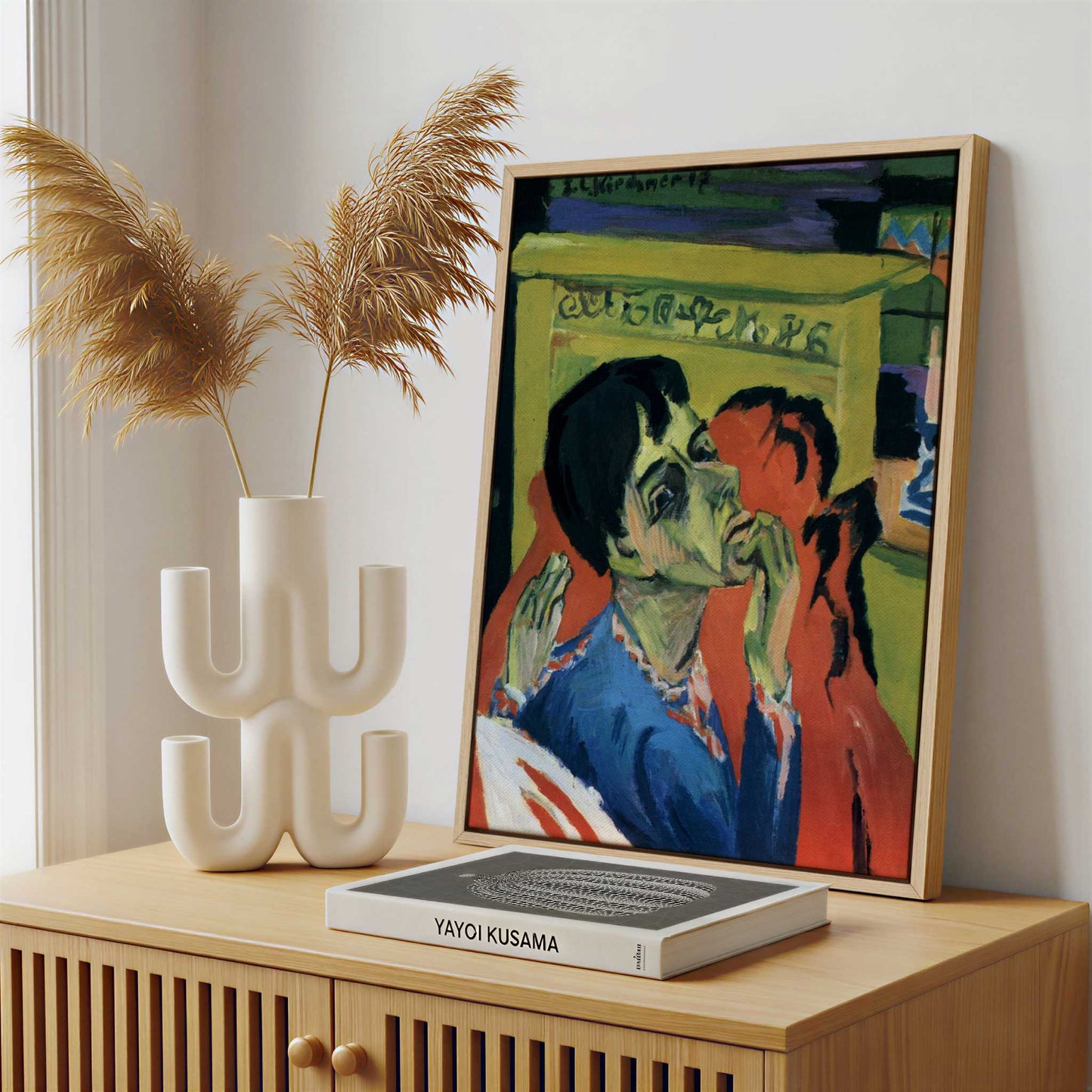 Framed Canvas - Framed canvas in a stylish interior setting