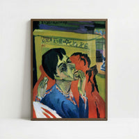 Self-portrait as a Sick Man (1917-20) by Ernst Ludwig Kirchner – Art Print - Art print in dark wood frame