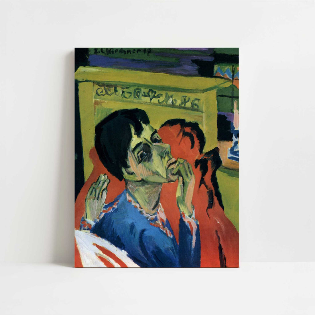 Self-portrait as a Sick Man (1917-20) by Ernst Ludwig Kirchner – Art Print - Unframed art print