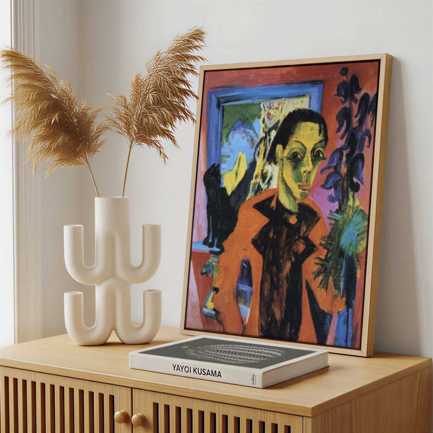Framed Canvas - Framed canvas in a stylish interior setting