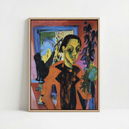 Framed Canvas - Framed canvas in oak color frame