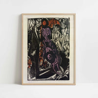 Selling the Shadow (1915) by Ernst Ludwig Kirchner – Art Print - Art print in oak frame