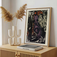 Framed Canvas - Framed canvas in a stylish interior setting