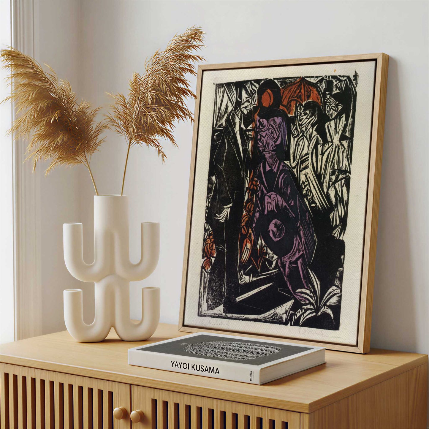 Framed Canvas - Framed canvas in a stylish interior setting