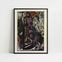 Selling the Shadow (1915) by Ernst Ludwig Kirchner – Art Print - Art print in black frame