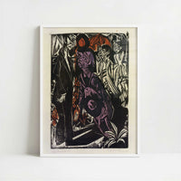 Selling the Shadow (1915) by Ernst Ludwig Kirchner – Art Print - Art print in white frame