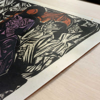 Selling the Shadow (1915) by Ernst Ludwig Kirchner – Art Print - Close-up detail of the art print