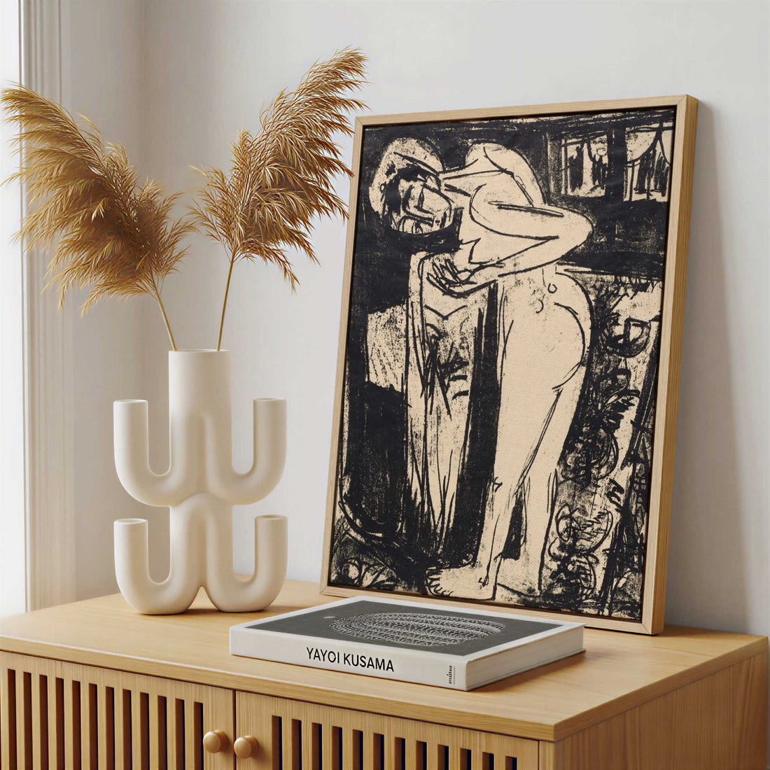 Framed Canvas - Framed canvas in a stylish interior setting
