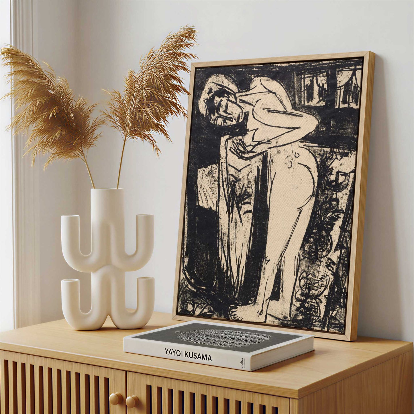 Framed Canvas - Framed canvas in a stylish interior setting