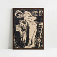 Framed Canvas - Framed canvas in dark wood color frame