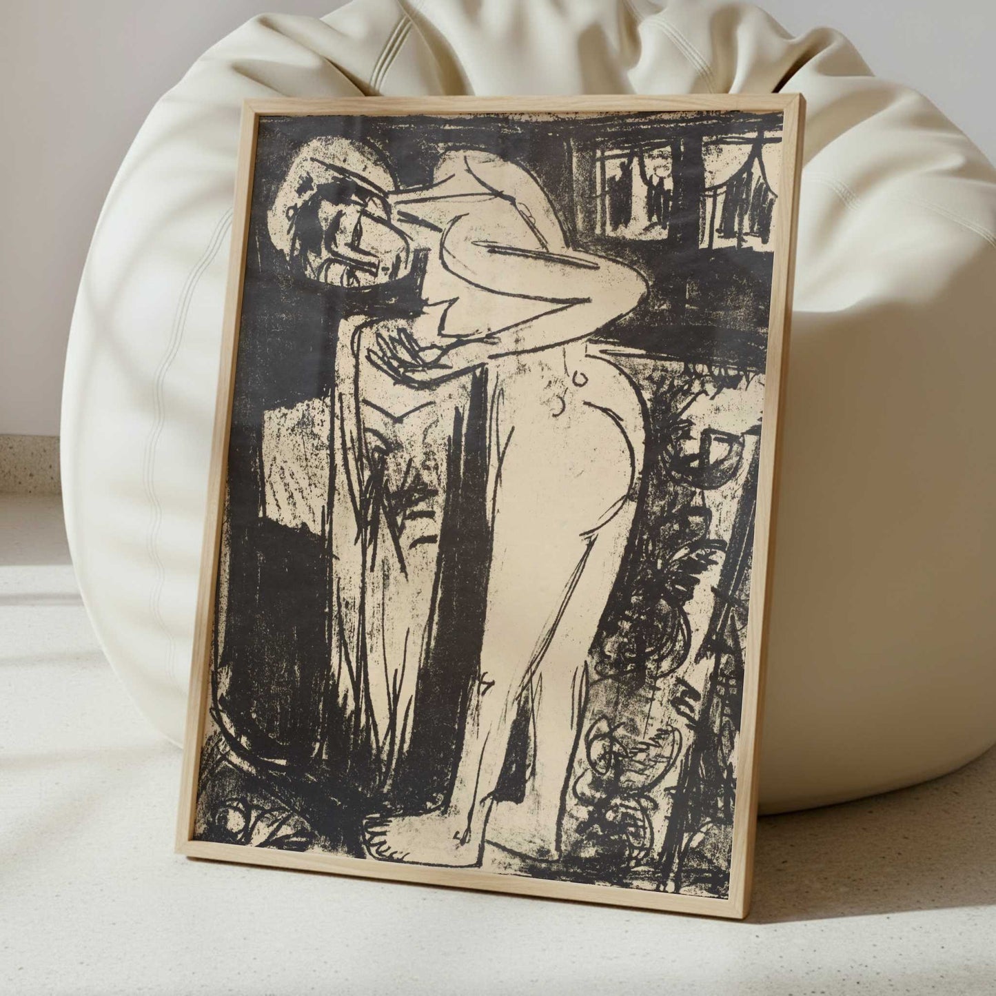 Standing Nude in a Room (1921) by Ernst Ludwig Kirchner – Art Print - Interior inspiration