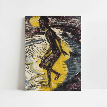 Stepping into the Sea (1913) by Ernst Ludwig Kirchner – Art Print - Unframed art print