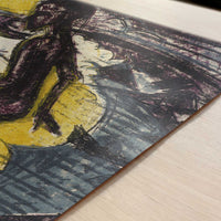 Stepping into the Sea (1913) by Ernst Ludwig Kirchner – Art Print - Close-up detail of the art print