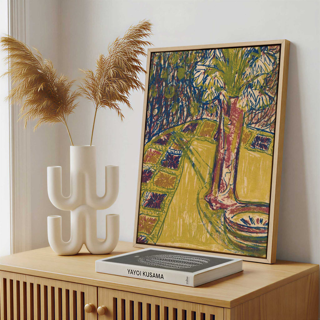 Framed Canvas - Framed canvas in a stylish interior setting