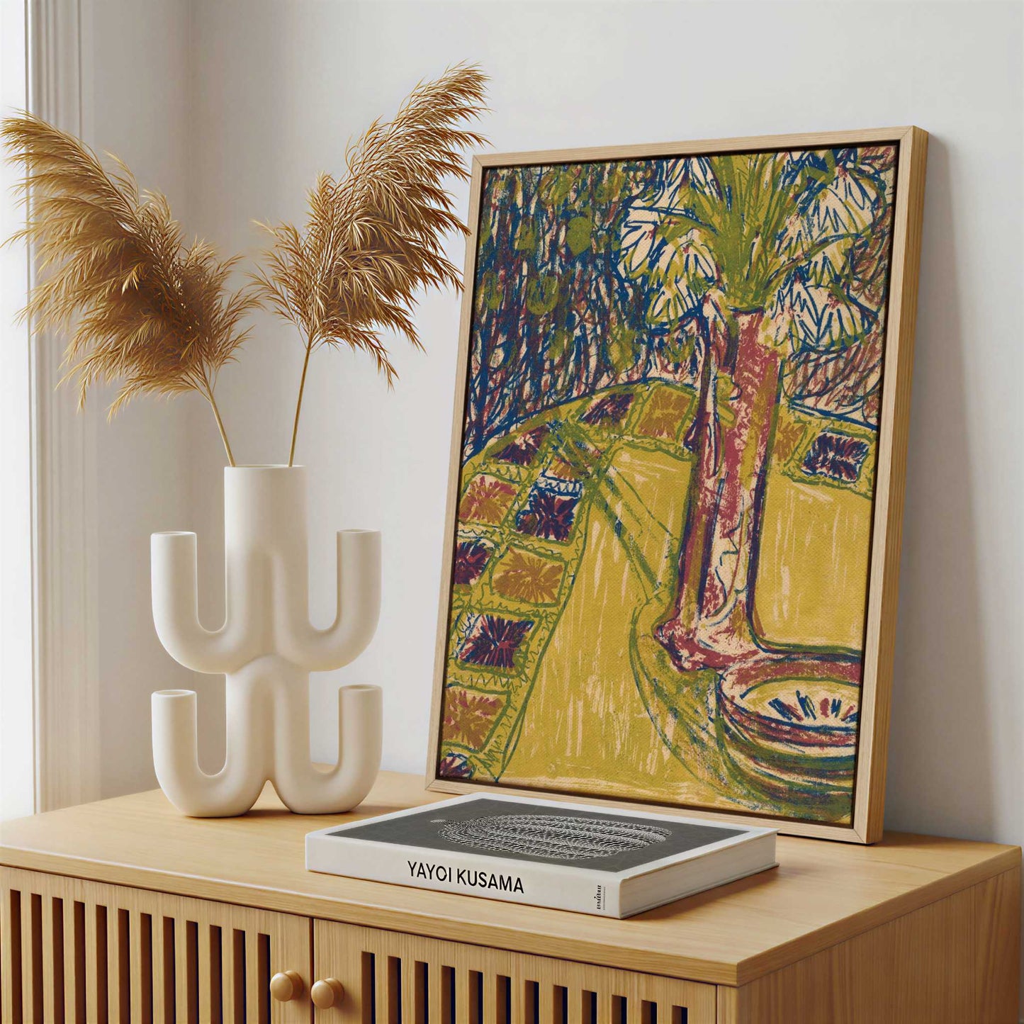 Framed Canvas - Framed canvas in a stylish interior setting