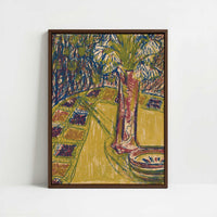 Framed Canvas - Framed canvas in dark wood color frame