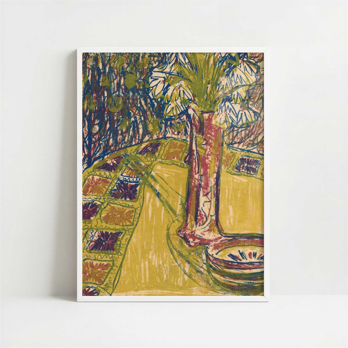 Still Life (1907) by Ernst Ludwig Kirchner – Art Print - Art print in white frame