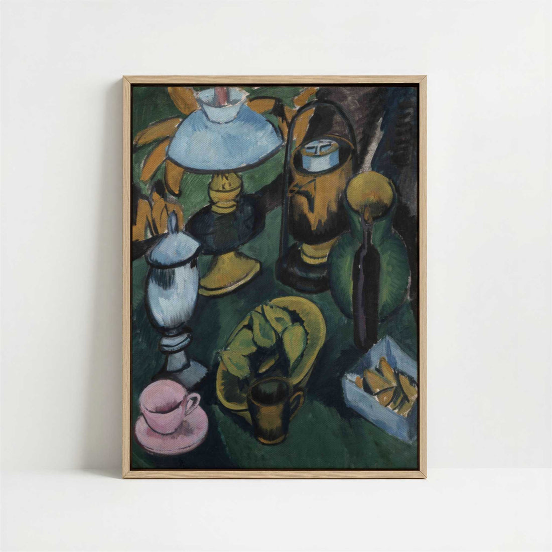 Framed Canvas - Framed canvas in oak color frame
