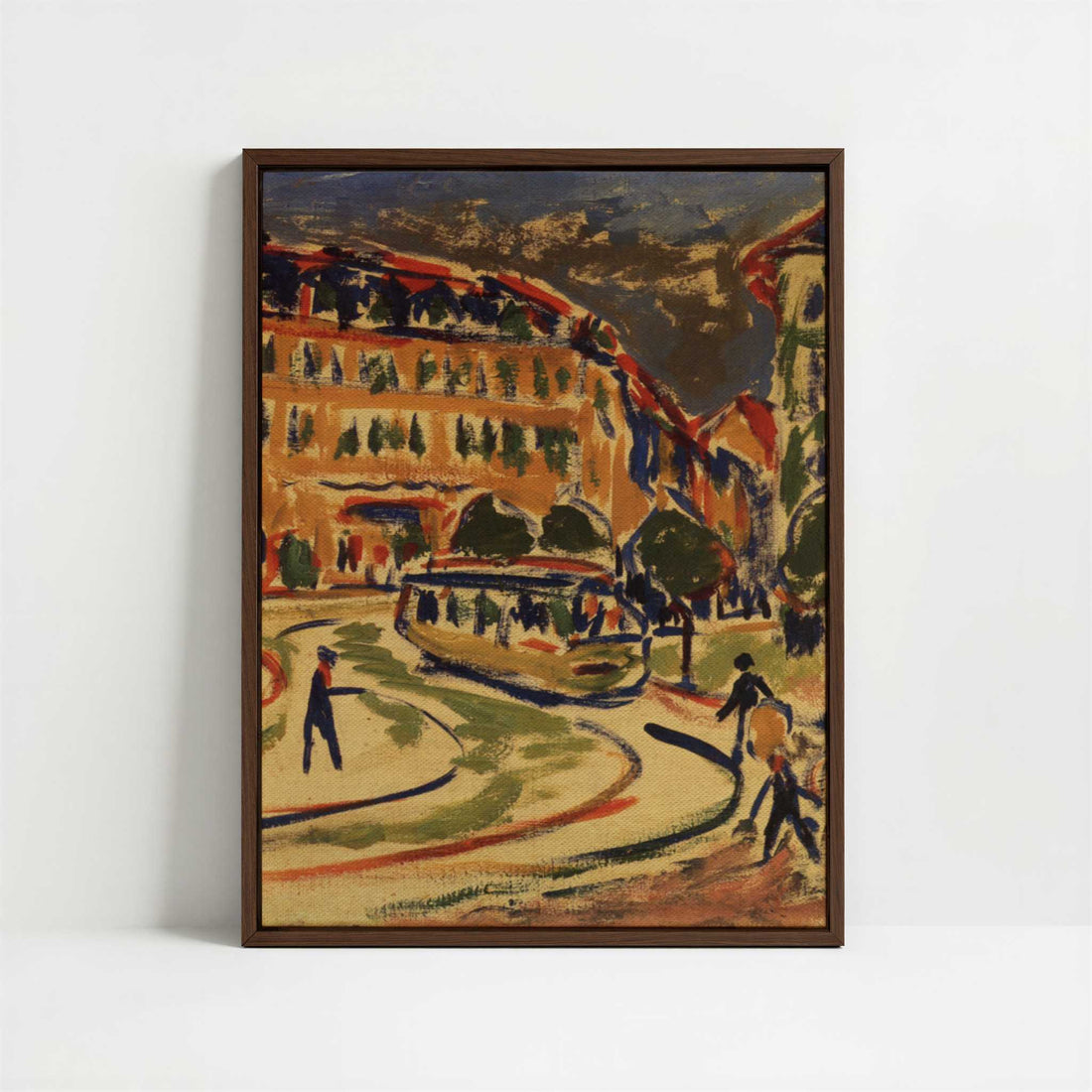 Framed Canvas - Framed canvas in dark wood color frame